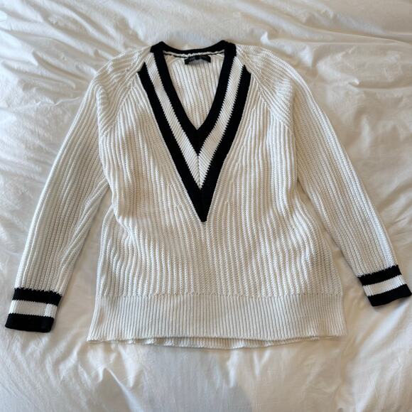 rag & bone Sweaters - Rag & Bone Talia White V-Neck Oversized Sweater Size S Slouchy Soft Knit